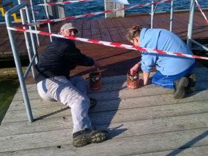 Unsere Mitarbeiter, Herr und Frau Ehrt bei der Arbeit