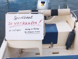 Sportboot zu verkaufen